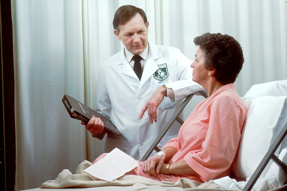 a doctor and patient talking